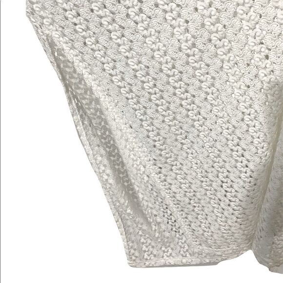 REVE Crochet Maxi Dress Bell Ruffle Sleeve Ecru Size Large - Picture 5 of 6